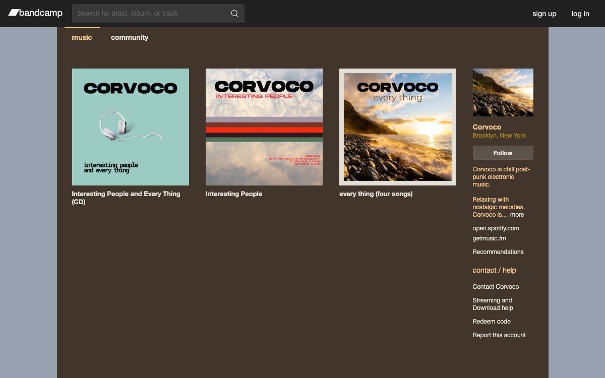 Corvoco Bandcamp page