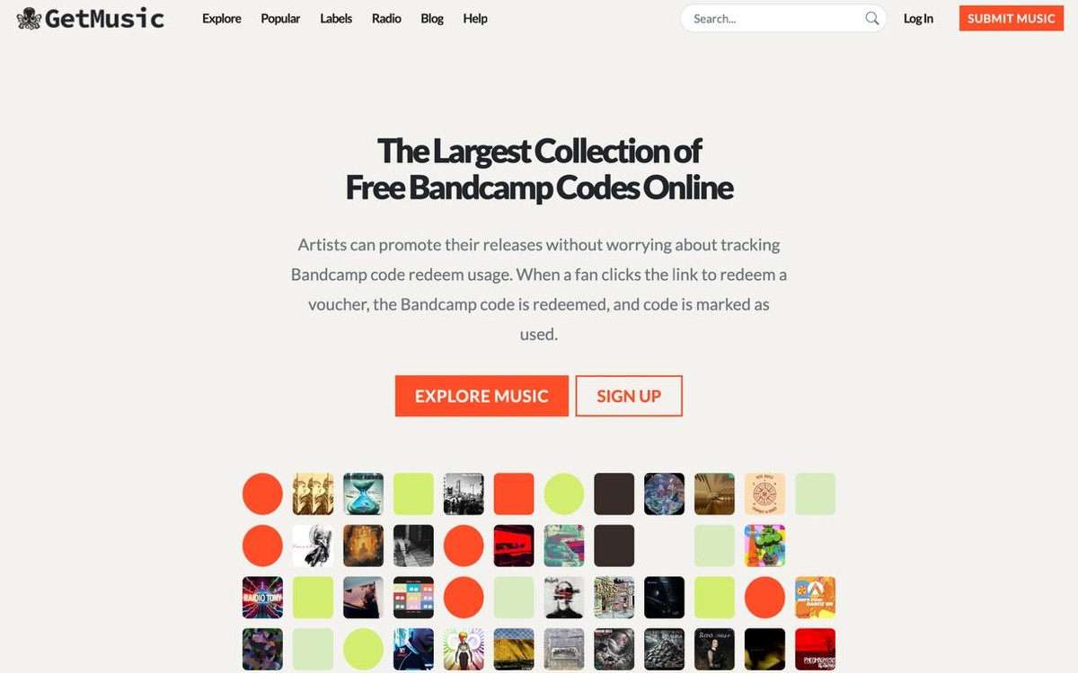 GetMusic.fm homepage